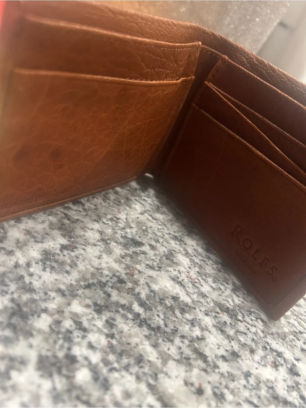 Rolfs Leather Money Clip Wallet - Tan Brown-New with box